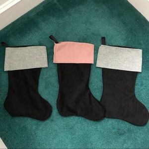 Set of three Christmas stockings
